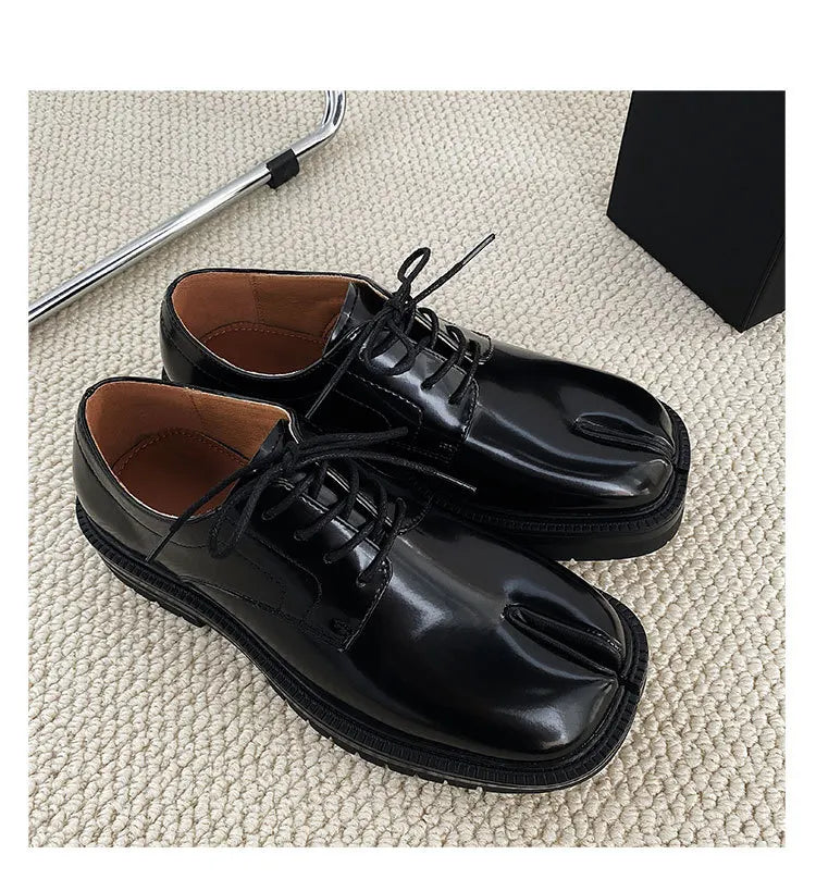 Leather Split Toe Loafers